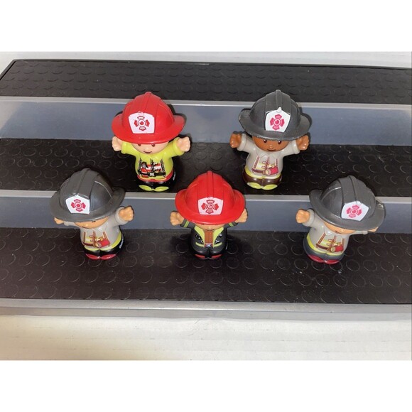 Little People Fisher Price Figure Lot of 5 Firefighter Boys Girls - Picture 2 of 13
